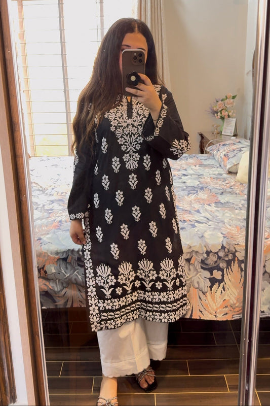 Zaib E Hoor FOXY Embossed Indian Chicken Kari Kurti