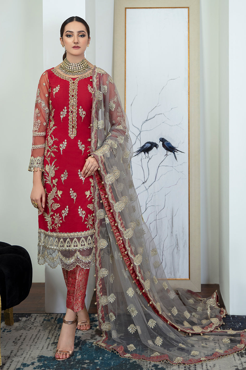 Zarposh Unstitched 3 Piece Formals Collection-Avis 08