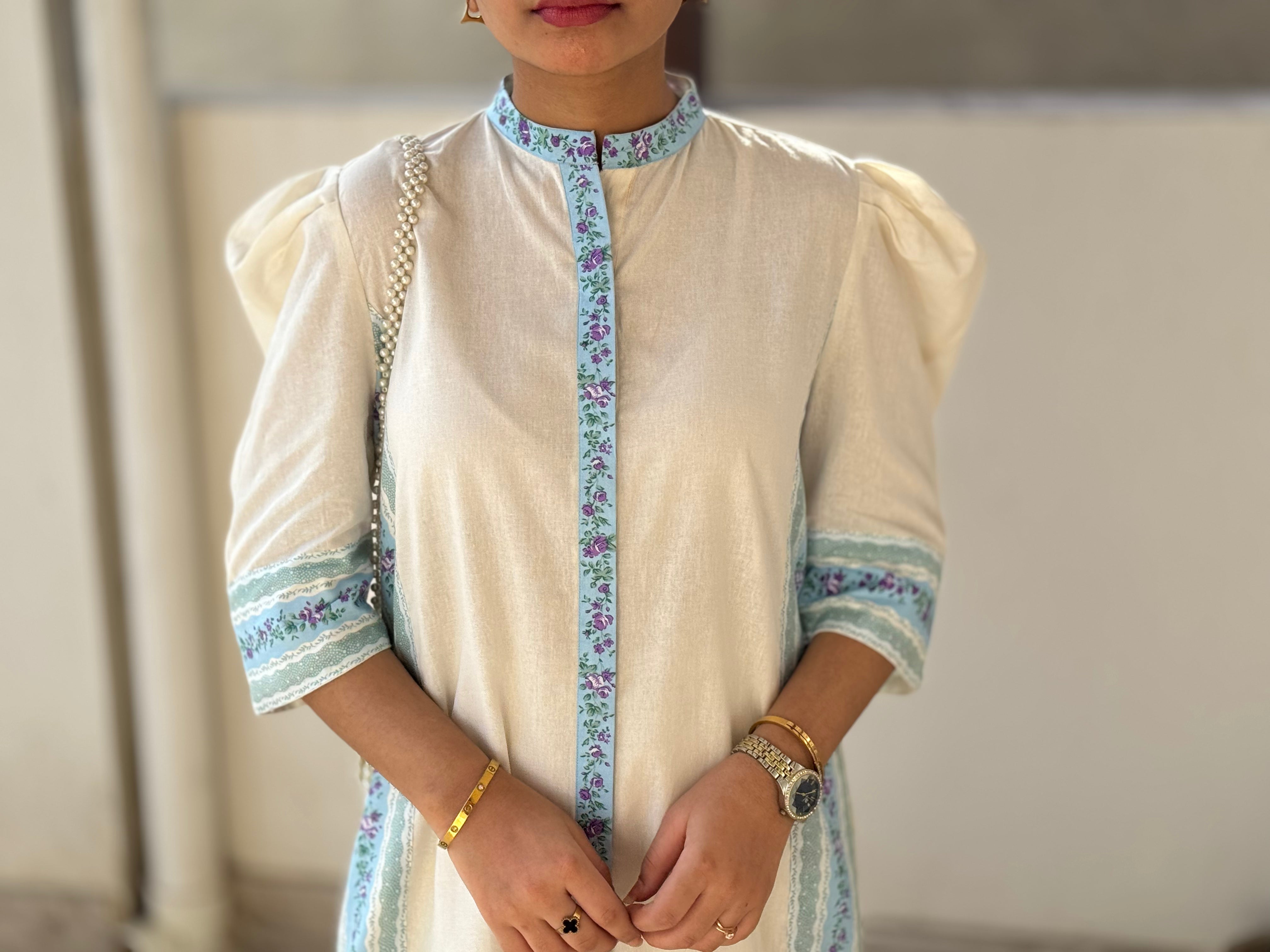 Urban Cut Stitched 2 Piece Cotton Embellished Co-Ord Set with DHAKA PANT