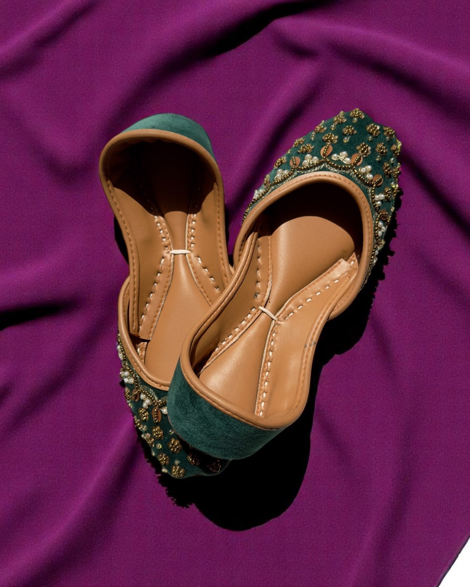 Ujaala Sahara - Teal Jutti