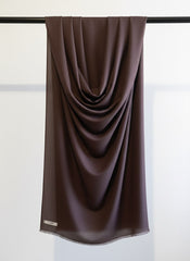 Zauk Scarf Collection'2025-Dark Brown Scarf