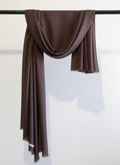 Zauk Scarf Collection'2025-Dark Brown Scarf