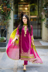 Omal By Komal Stitched 3 Piece Summer Collection'2025-MEENA 3 PC