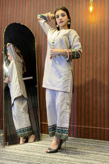 Urban Cut Stitched Co Ords Emb Suit-C0273