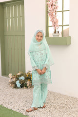 Saheli By Suntex Stitched 3 Piece Eid Kids Formals Suit-2631-Aquamarine