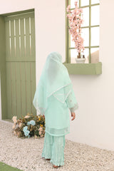 Saheli By Suntex Stitched 3 Piece Eid Kids Formals Suit-2631-Aquamarine