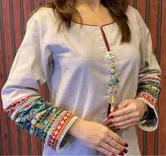 Urban Cut Stitched Co Ords Emb Suit-C0273