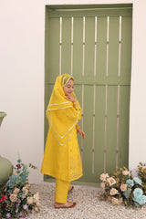 Saheli By Suntex Stitched 3 Piece Eid Kids Formals Suit-2634-Yellow