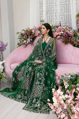 La More Unstitched 3 Piece Wedding Collection-Exotic Emerald