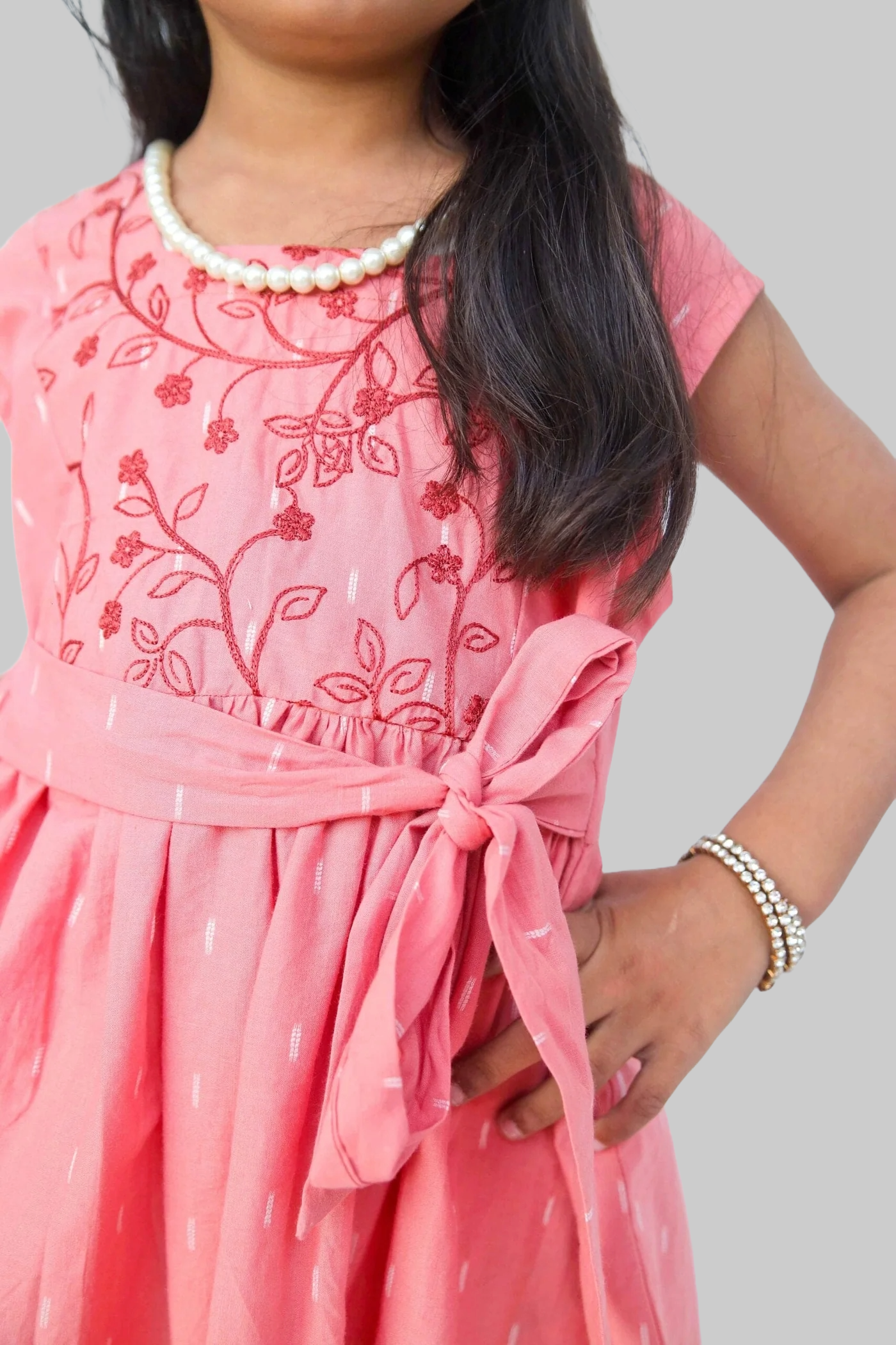 Urban Cut 1 Piece Yarn Dyed Dobby + Embroidered Shirt-100% Cotton