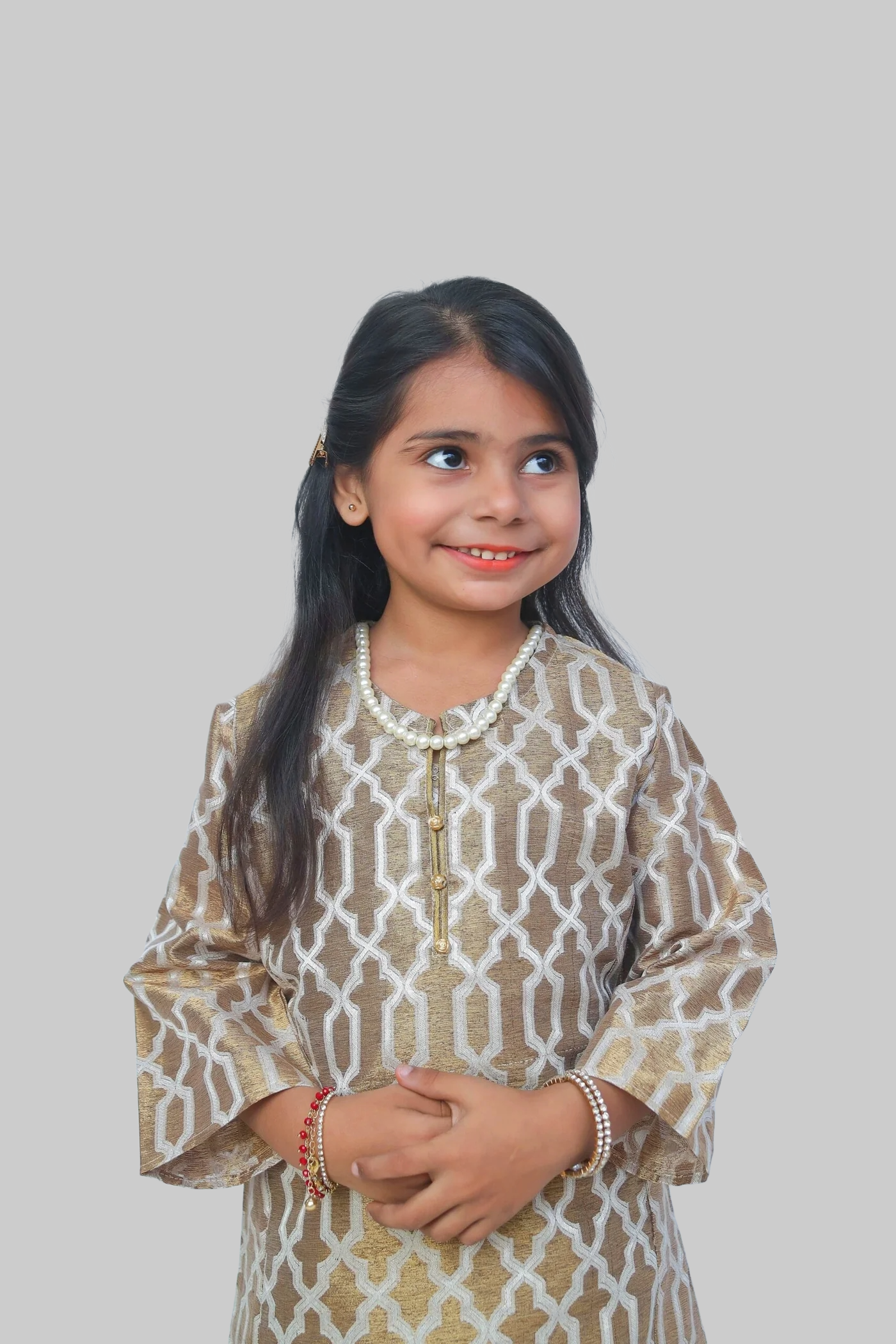 Urban Cut 2 Piece Set Yarn Dyed Jacquard Golden Motifs (Shirt Trouser) Cotton Poly