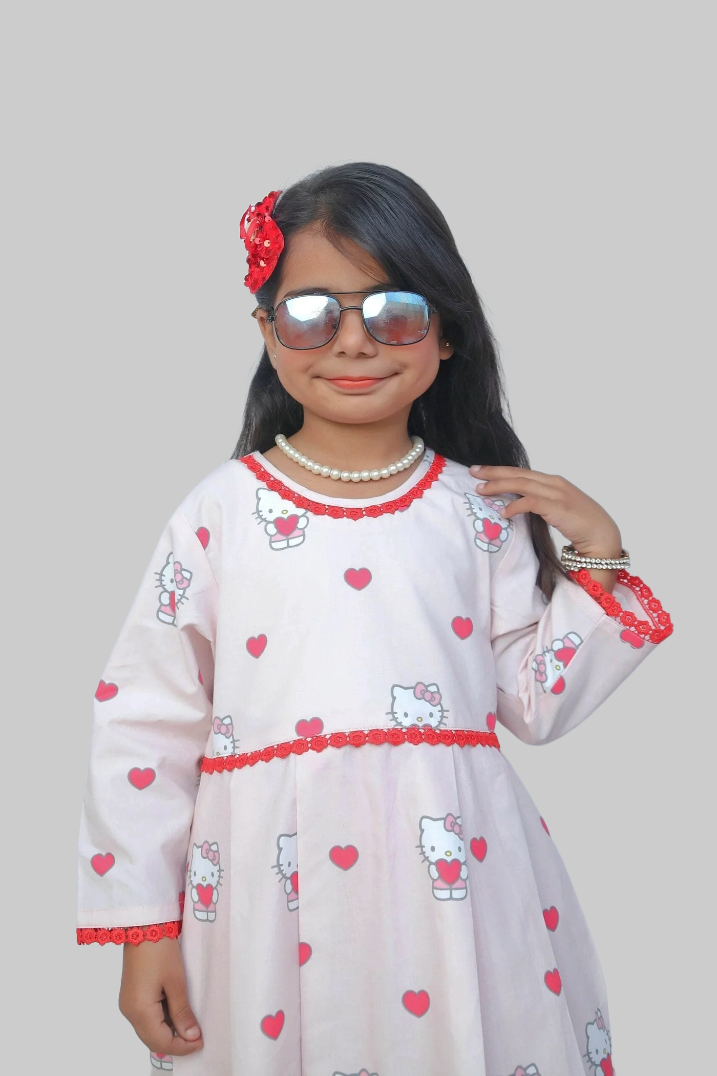Urban Cut Printed 2 Piece Set Hello Kitty Print- Stitched (Shirt  Trouser)