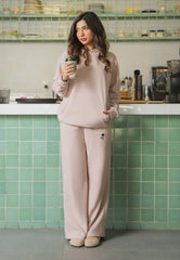 Asim Jofa  Western Essentials Ajweb-02 Unisex Linen Beige Sweatpants 1 Pc