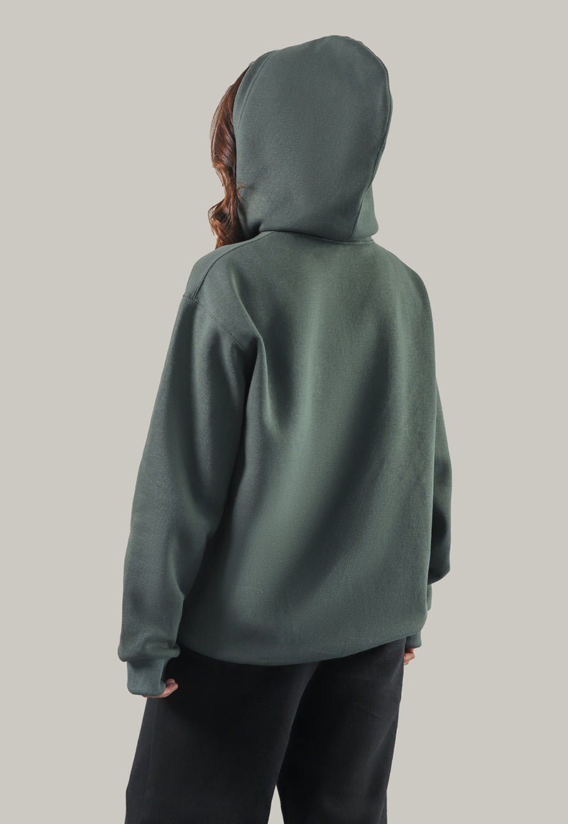 Asim Jofa  Western Essentials Ajwet-05 Unisex Olive Hoodie 1 Pc