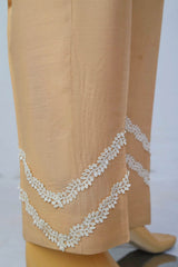 Urban Cut Linen Viscose Fabric  Stitched Trouser with Wave Laces