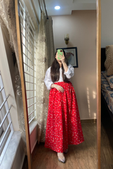 Amna Ali Nawaz Stitched-PRINTED SKIRT - MICHA