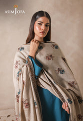 Asim Jofa Shawl Ajhs-16 Floral Hand Embroidered Shawl 1 Pc