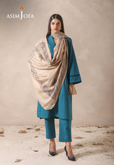 Asim Jofa Shawl Ajhs-10 Kashmiri Hand Embroidered Shawl 1 Pc