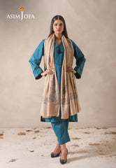 Asim Jofa Shawl Ajhs-10 Kashmiri Hand Embroidered Shawl 1 Pc