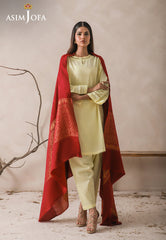Asim Jofa Shawl Ajhs-12 Zari Border Jacquard Shawl 1 Pc