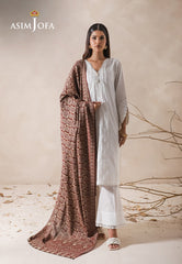Asim Jofa Shawl Ajhs-02 Paisley Pattern Jacquard Shawl 1 Pc