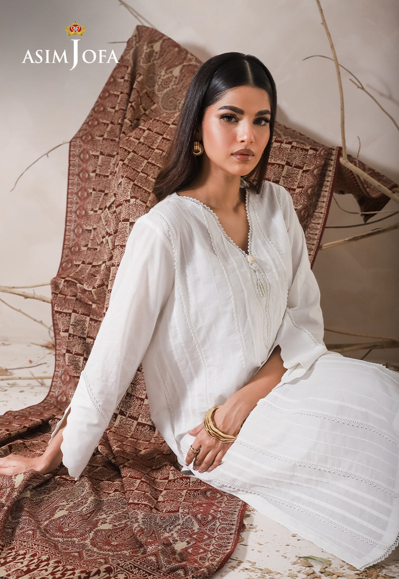 Asim Jofa Shawl Ajhs-02 Paisley Pattern Jacquard Shawl 1 Pc