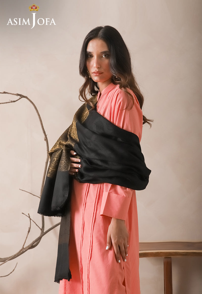 Asim Jofa Shawl Ajhs-01 Zari Border Shawl 1 Pc