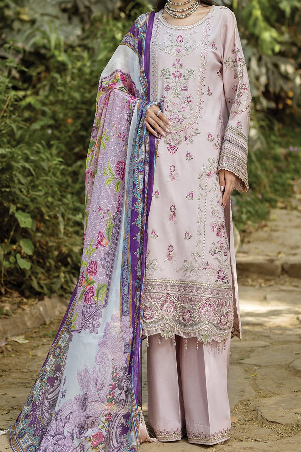 Jaan-E-Adaa By Imrozia Unstitched 3 Piece Luxury Emb Lawn Collection'2024-IPL-05-Afsana e Dil