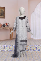 Almeerah Unstitched 3 Piece Emb Cutwork Lawn Vol-04 Collection'2025-Ivory Ash Dream