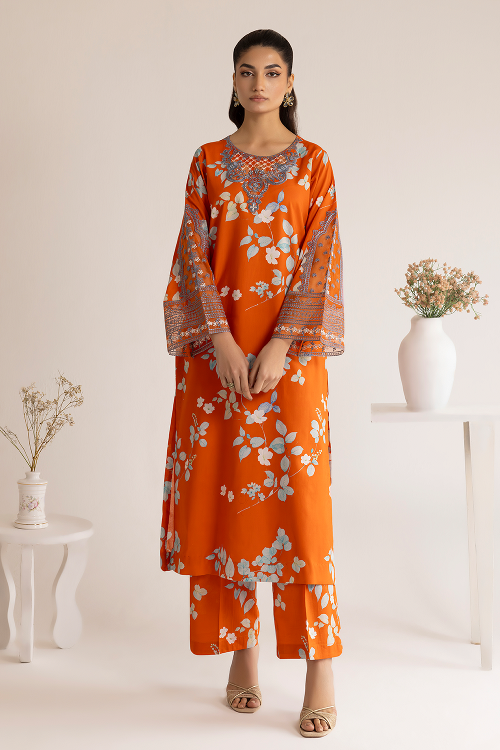 Dastan Edit 1 By Esra Stitched 3 Piece Embroidered lawn Collection-DT-23-14