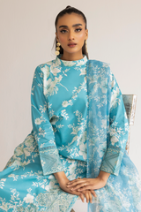 Dastan Edit 1 By Esra Stitched 3 Piece Embroidered lawn Collection-DT-23-10