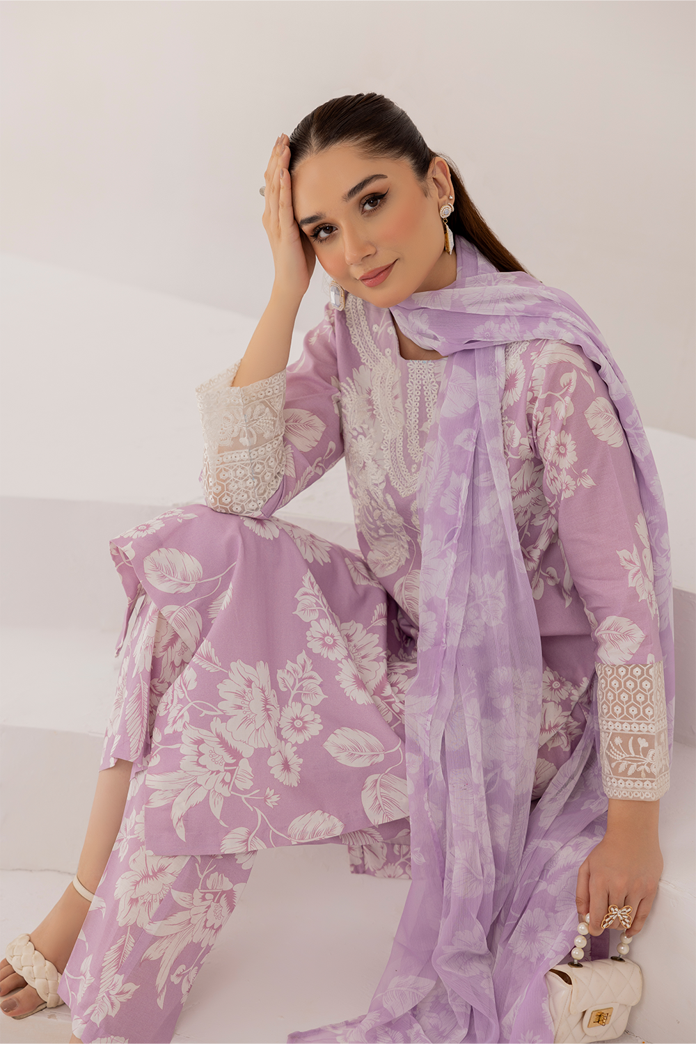 Dastan Edit 1 By Esra Stitched 3 Piece Embroidered lawn Collection-DT-23-04