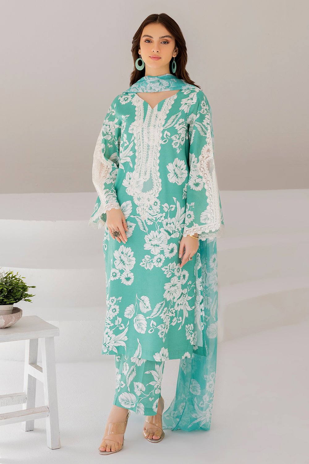 Dastan Edit 1 By Esra Stitched 3 Piece Embroidered lawn Collection-DT-23-05