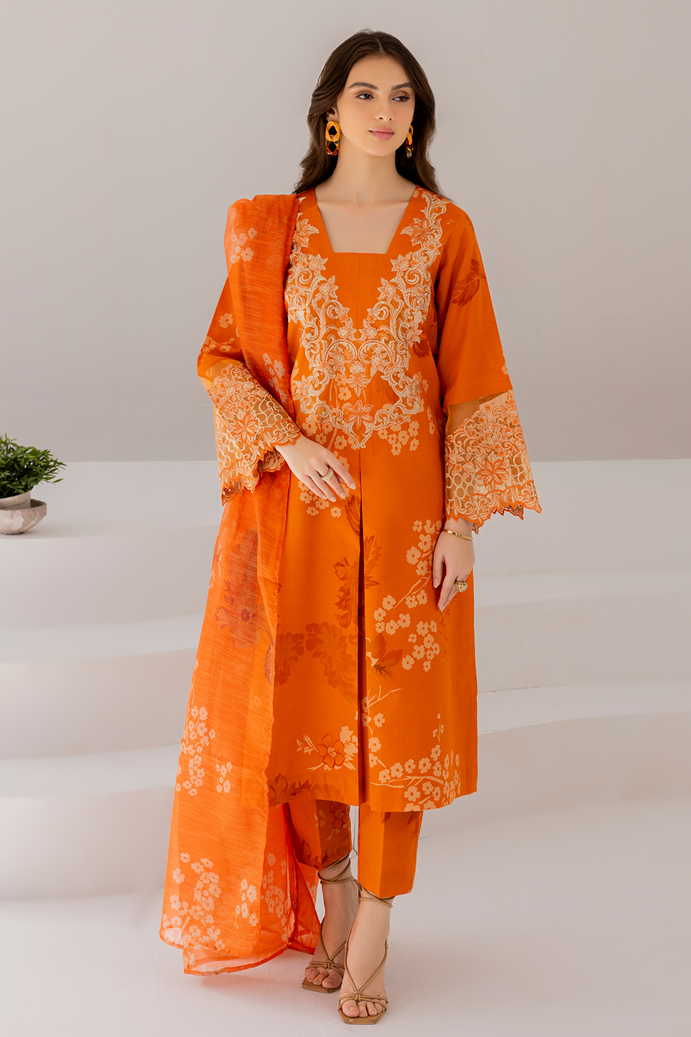 Dastan Edit 1 By Esra Stitched 3 Piece Embroidered lawn Collection-DT-23-08