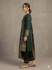 Abeera Exclusive Stitched 3 Piece Summer Jacquard Suit-J-08