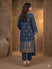 Abeera Exclusive Stitched 3 Piece Summer Jacquard Suit-J-13