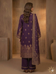 Abeera Exclusive Stitched 3 Piece Summer Jacquard Suit-J-03