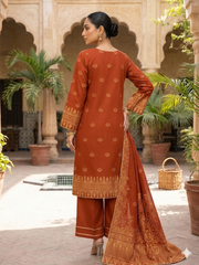 Abeera Exclusive Stitched 3 Piece Summer Jacquard Suit-J-04