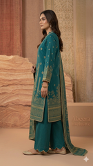 Abeera Exclusive Stitched 3 Piece Summer Jacquard Suit-J-02