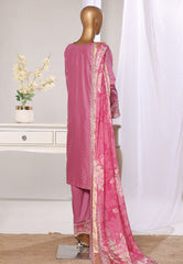 Bin Saeed Stitched 3 Piece Luxury Jacquard Suit-JAQ-2579 T.PINK