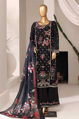 Bin Saeed Stitched 3 Piece Luxury Jacquard Vol-01 Suit-JAQ-2927-BLACK