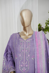 Bin Saeed Stitched 3 Piece Luxury Jacquard Vol-01 Suit-JAQ-2928-Mauve