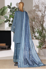 Bin Saeed Stitched 3 Piece Luxury Emb Jacquard Suit-JAQ-3216-ZINK