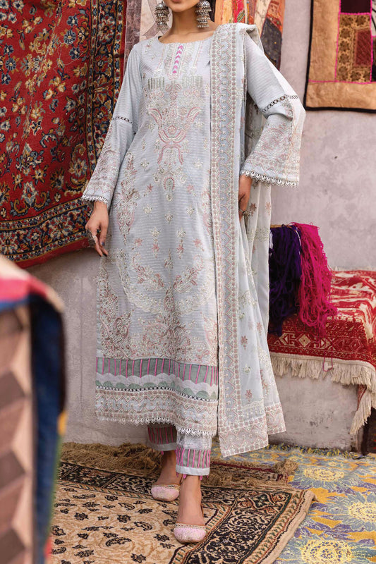 Ulfat By Johra Unstitched 3 Piece Emb Banarsi Jacquard Lawn Collection'2024-JH-255