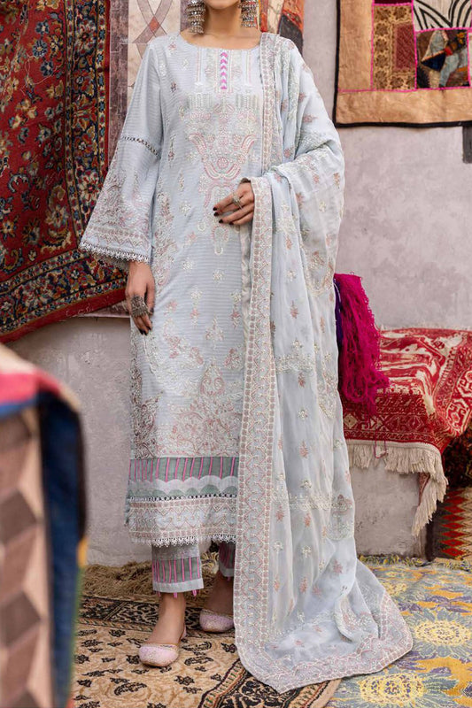 Ulfat By Johra Unstitched 3 Piece Emb Banarsi Jacquard Lawn Collection'2024-JH-255