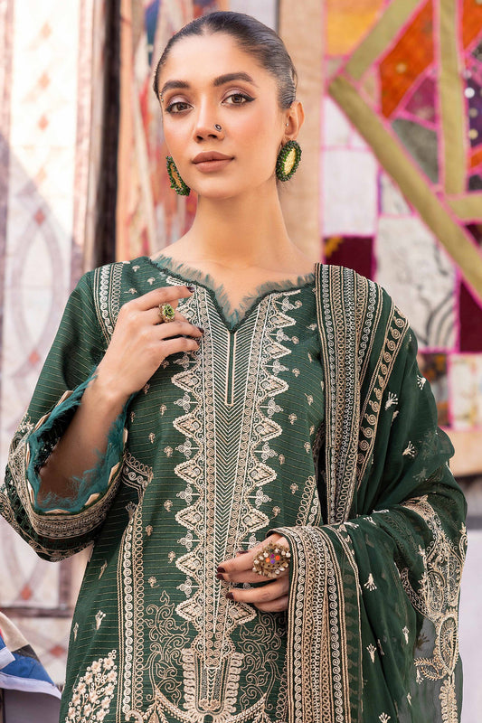 Ulfat By Johra Unstitched 3 Piece Emb Banarsi Jacquard Lawn Collection'2024-JH-256