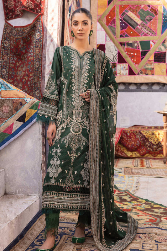 Ulfat By Johra Unstitched 3 Piece Emb Banarsi Jacquard Lawn Collection'2024-JH-256