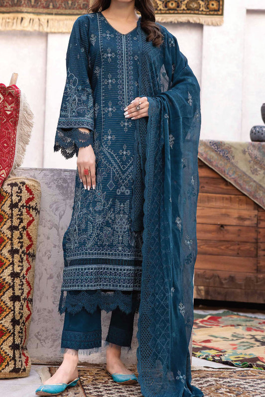 Ulfat By Johra Unstitched 3 Piece Emb Banarsi Jacquard Lawn Collection'2024-JH-257