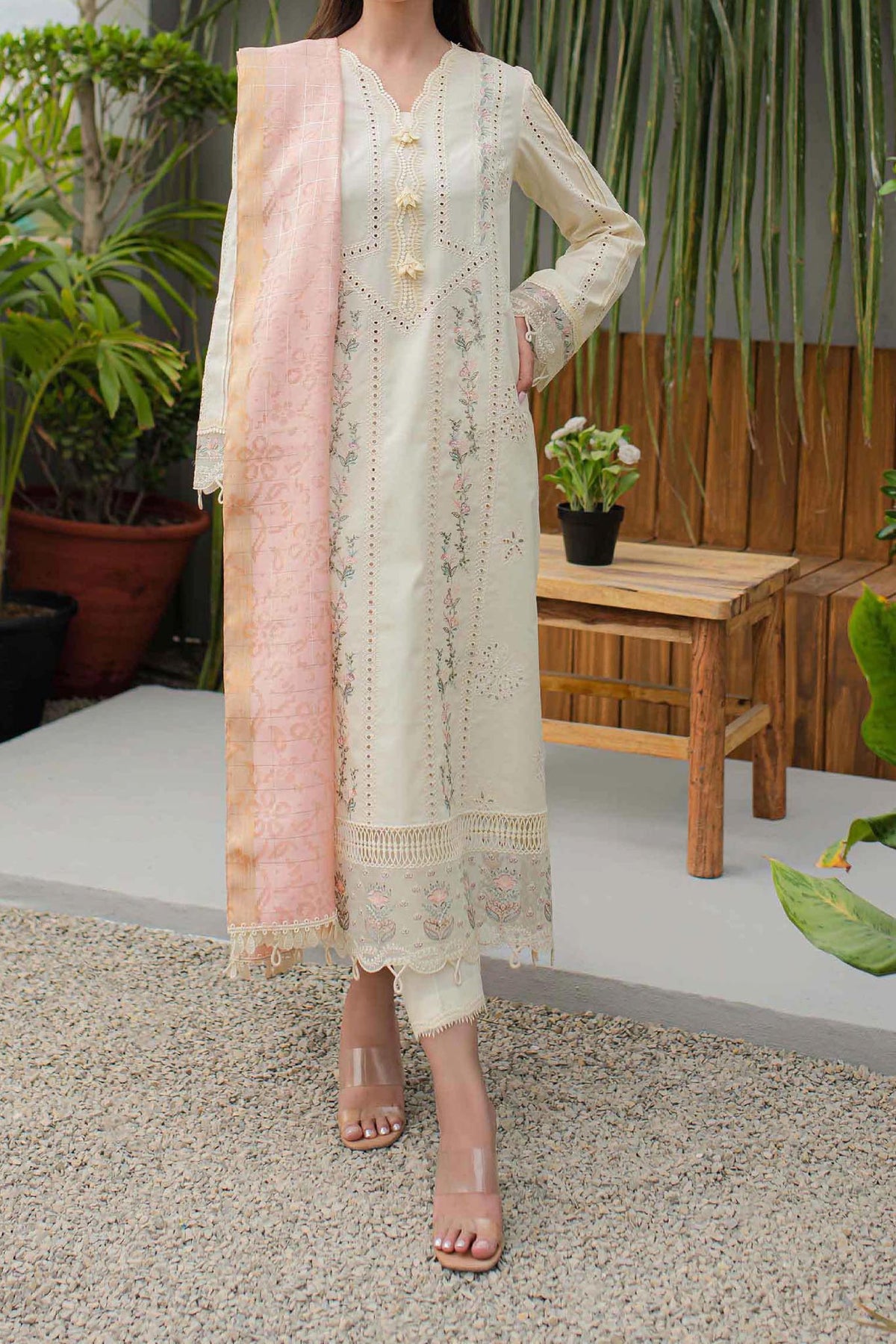 Qline by Qalamkar Unstitched 3 Piece Festive Lawn Collection'2024-JK-05-Meliora