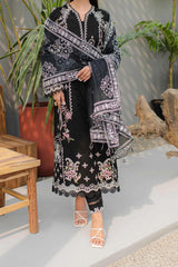 Qline by Qalamkar Unstitched 3 Piece Festive Lawn Collection'2024-JK-09-Evadne